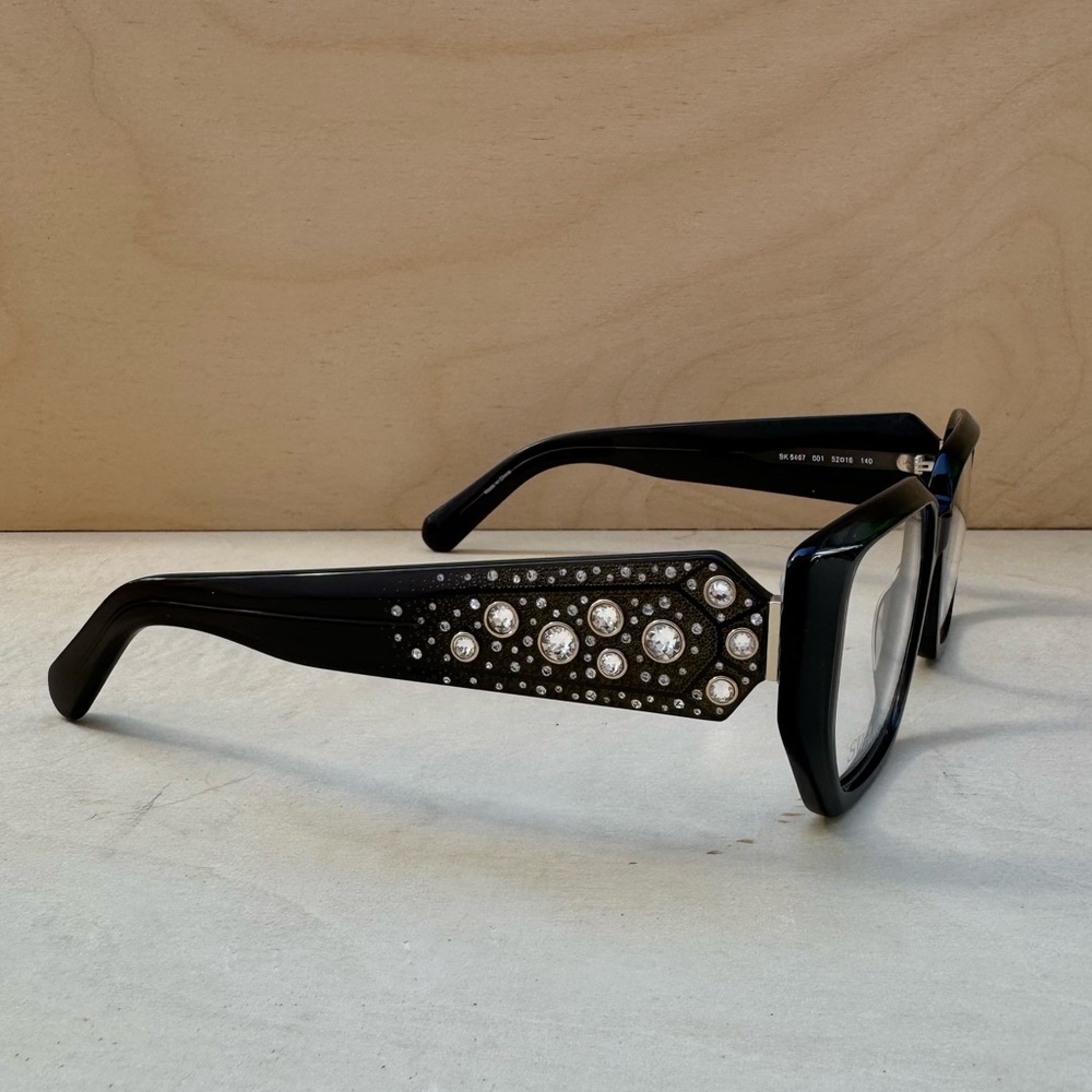 NEW Swarovski Black Crystal-Embellished Glasses - Picture 4 of 7
